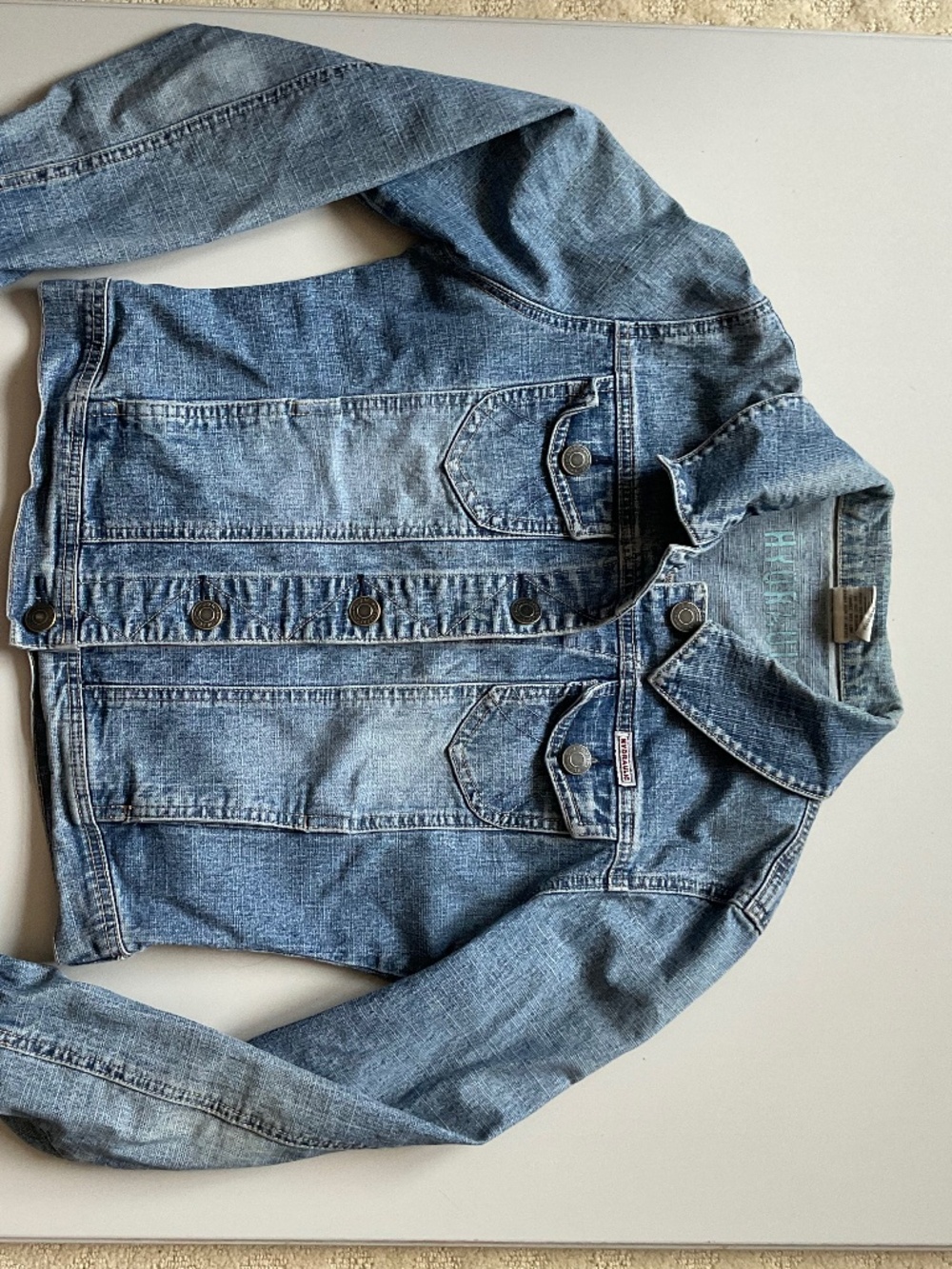 Hydraulic Medium Light wash Button down Jean Jacket